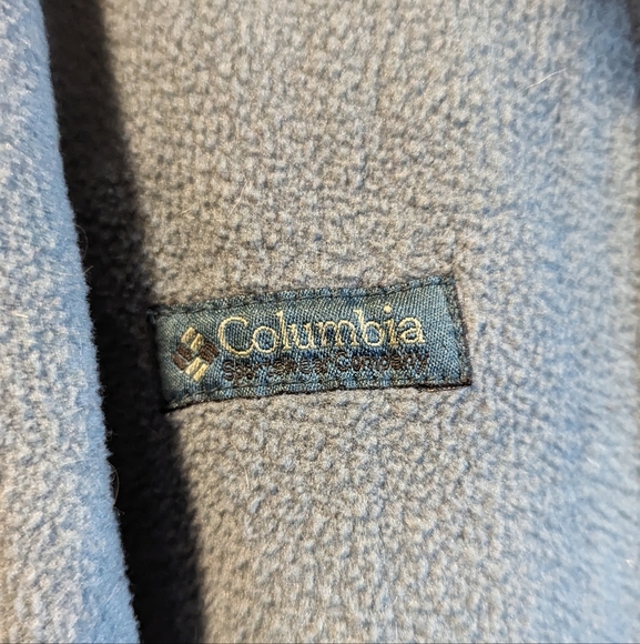 Vintage Columbia Fleece Zip Up Sweatshirt Teal and Purple women's size large - Picture 3 of 7